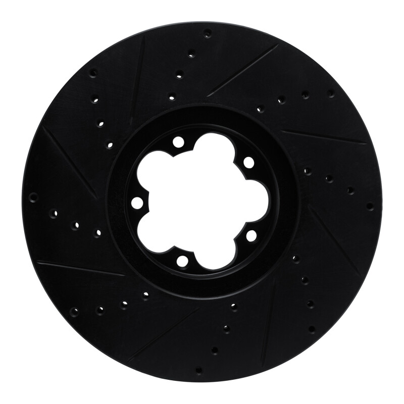 Ford Transit-350 Brake Rotor (1) - Front Right - R1 Concepts - Drilled & Slotted - Black - `15-`25